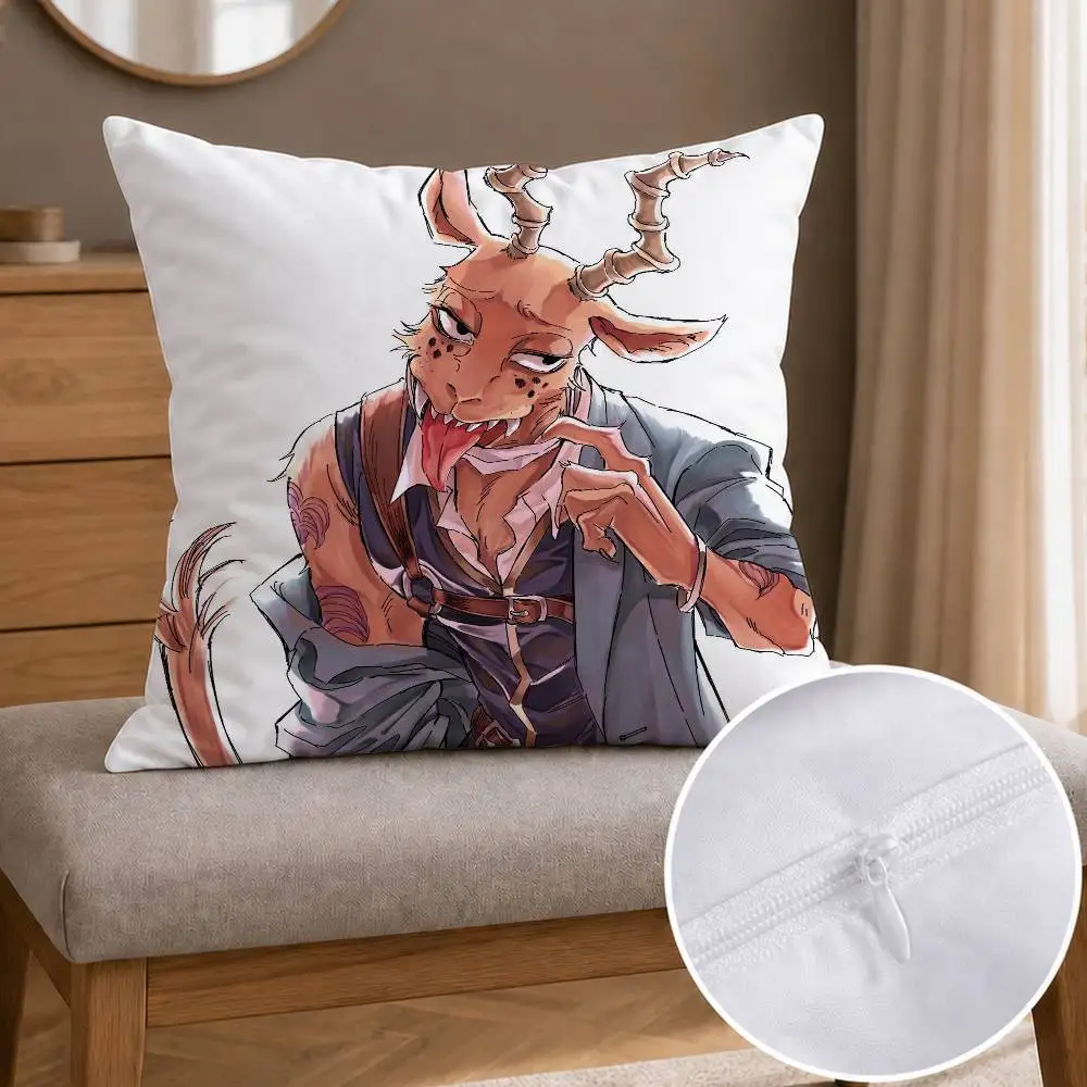 Anime Melon Beastars Double-sided Printed Square Decorative Cushion Cover for Sofa Living Room Home Decor