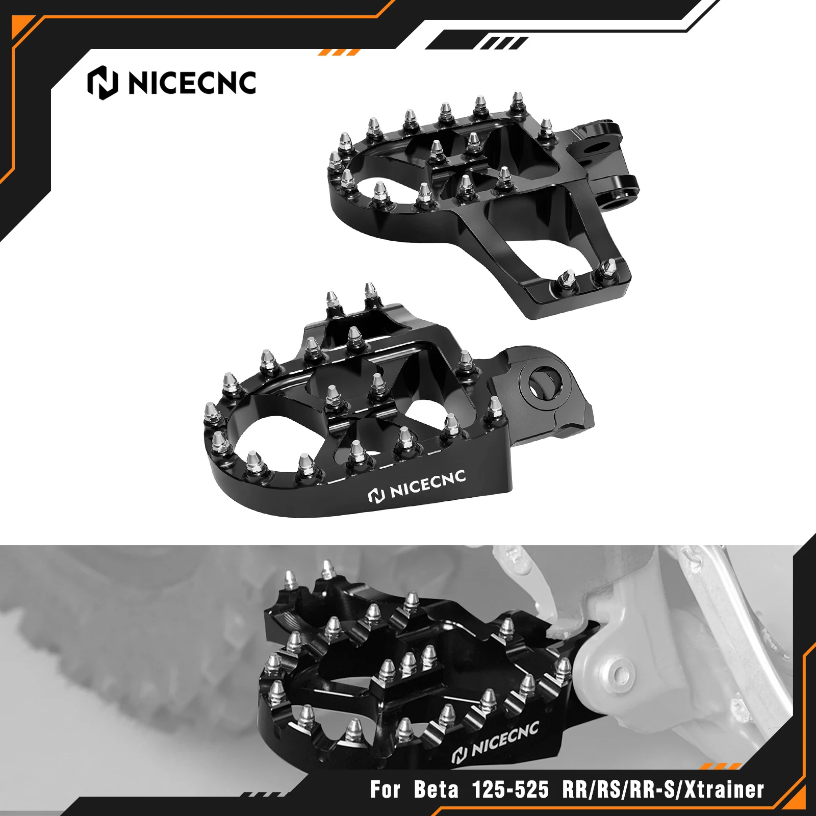 

For Beta RR 300 RR 250 2013-2019 Xtrainer 300 250 2015-2023 RR 350 390 430 450 480 498 520 2006-2019 Extender Foot Pegs Footrest