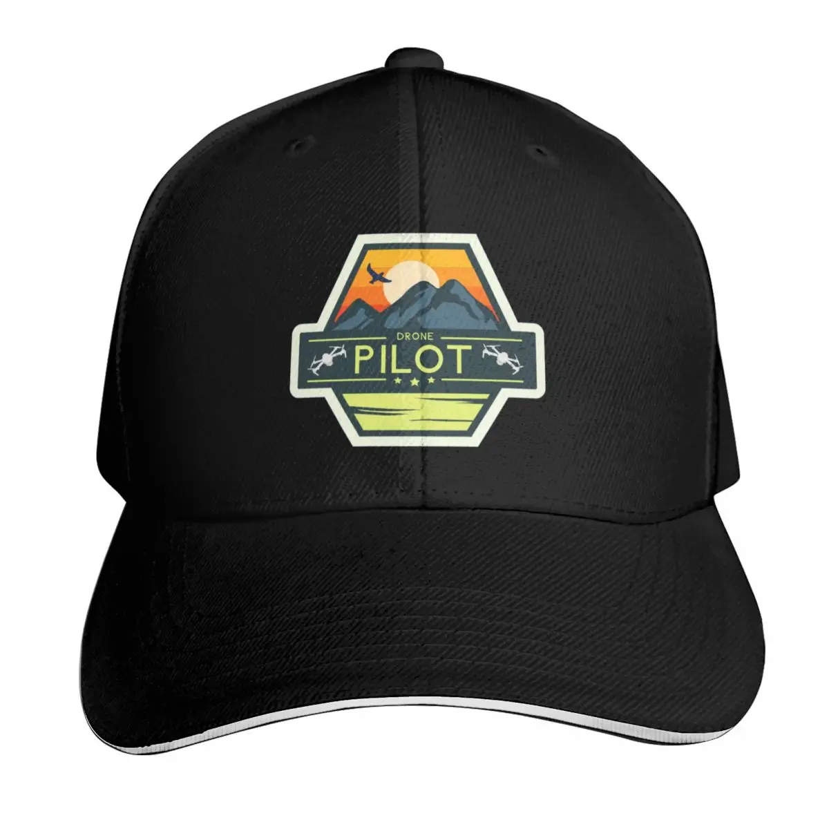 Drone Pilot Logo Baseball Cap Curved Brim Classic Fit Low Profile Unstructured Unisex for Men Women