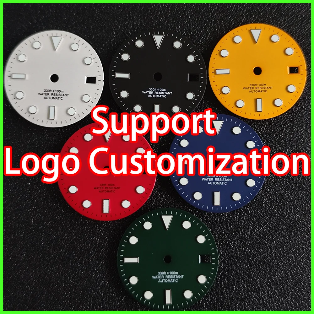 28.5mm Dials NH34/35/36 Series Luminous Watch Dial DIY Logo Customization Replacement Parts Watch Movement Watches Pointer