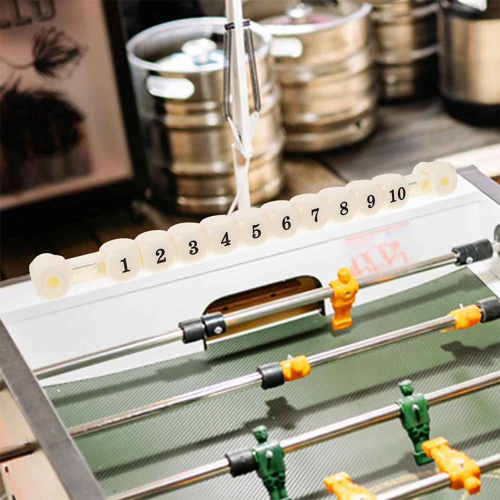 

4Pcs Score Counter Multifunctional Plastic Scoring Markers Easy Installation for Foosball Table Desktop Games Score Keepers