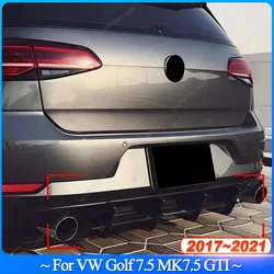 For VW Golf 7.5 MK7.5 GTI Facelift 2017-2021 Car Rear Bumper Diffuser Flag Spoiler Splitter Lip Accessories ABS Bodykits Tuning