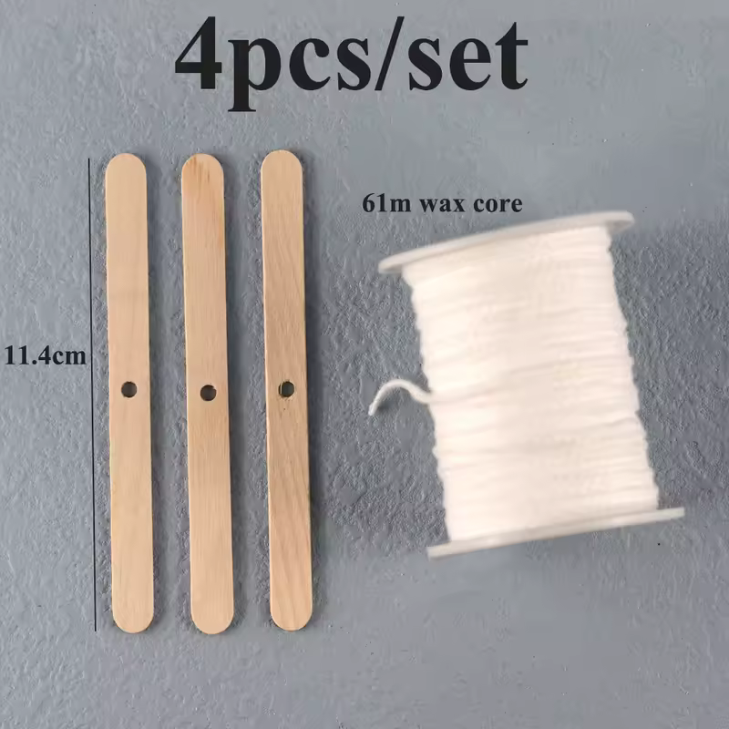 Smokeless Candle Wicks 2.6-20cm Pre-Waxed Cotton Core Wicks with Metal Sustainer Tabs DIY Handmade Candle Making Tools - Image 8