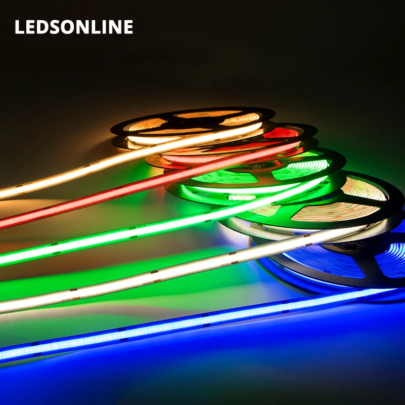 

LED Neon Strip Lights COB LED Band 12V with Adhesive Lighting for Home Bedroom Decor 5 meters 320leds/M