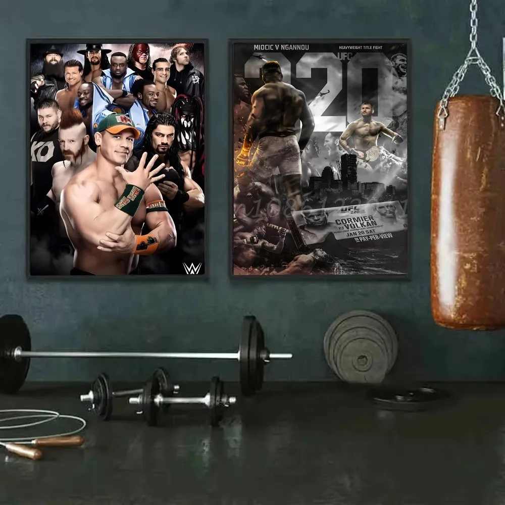 1 قطعة ملصق W-Wwe رائع ذاتي اللصق فني مقاوم للماء ورق ملصق مقهى بار ديكور جدران الغرفة