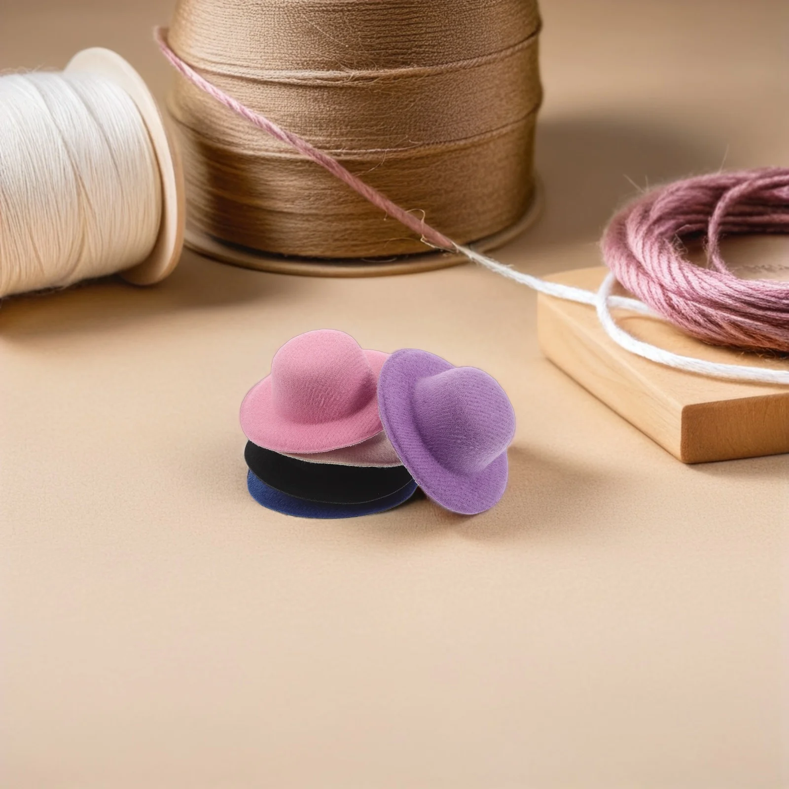 15Pcs Mini Top Hats: Elegant Miniature Formal Caps for Hair Accessories - Craft Hat Supplies DIY Decoration Craft Projects