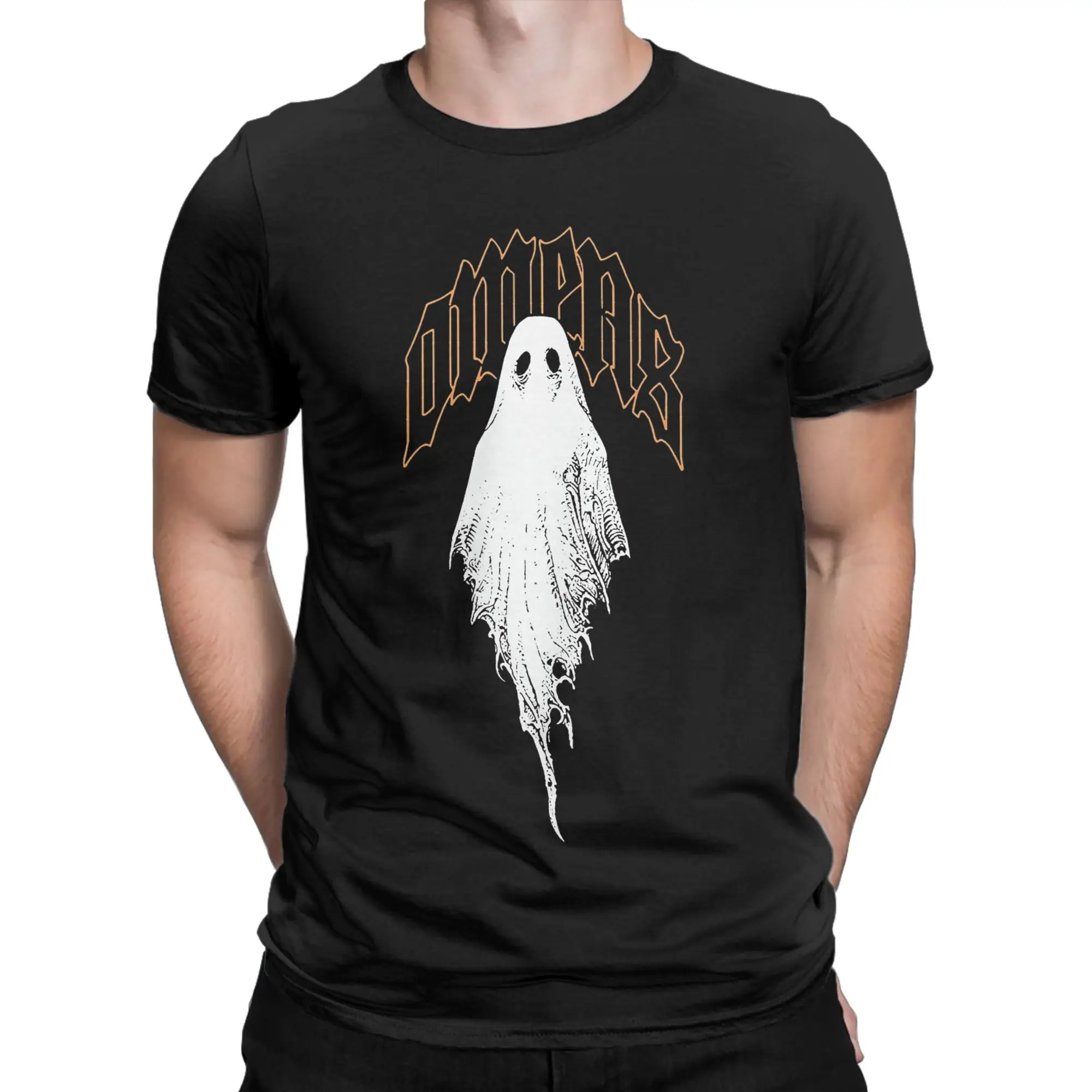 Men Bad Omens Ghost T Shirt  Pure Cotton Clothing Funny Short Sleeve Round Collar Tee Shirt Plus Size T-Shirts