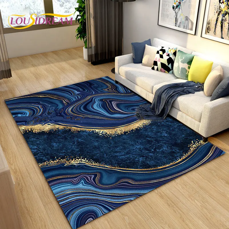 

Nordic Black Colour Gold Marble Area Rug Large,Carpet Rug for Living Room Bedroom Sofa Doormat Decoration,kid Non-slip Floor Mat