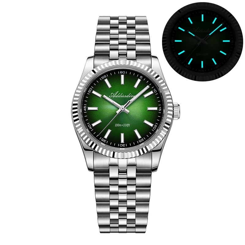 ADDIESDIVE Men's 36mm Sapphire Quartz Watch 100M Waterproof
