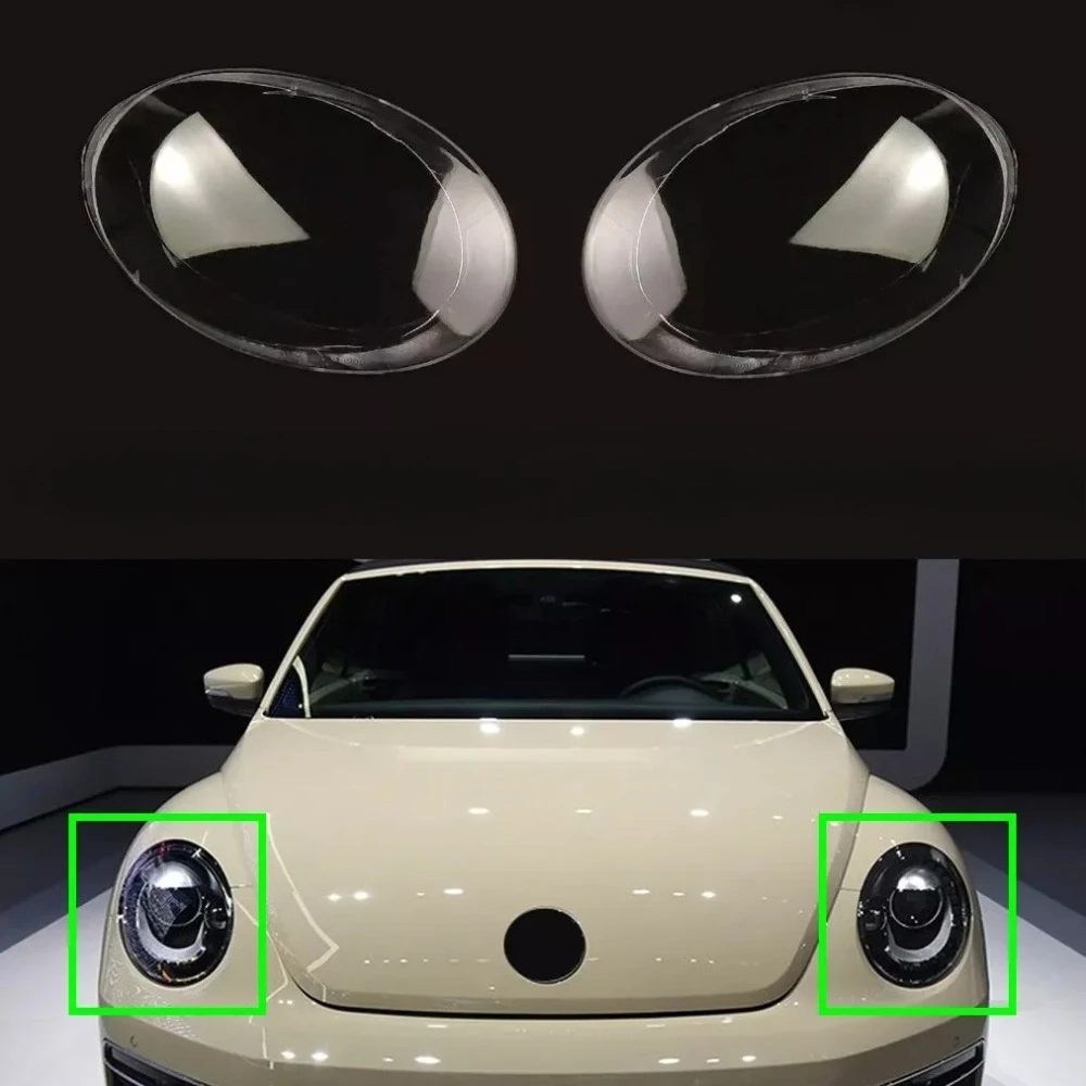 

For VW Beetle 2014 2013-2020 Left/Right Car Front Headlamp Headlight Lens Cover Transparent Lampshade Clear Car Headlamp Shell