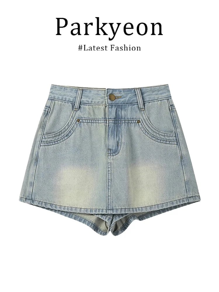 

High Waist A-Line Skirt Slimming Denim Bodycon Half-length Fashionable Trendy Brand Ladylike Elegant High-end Lady Skirt