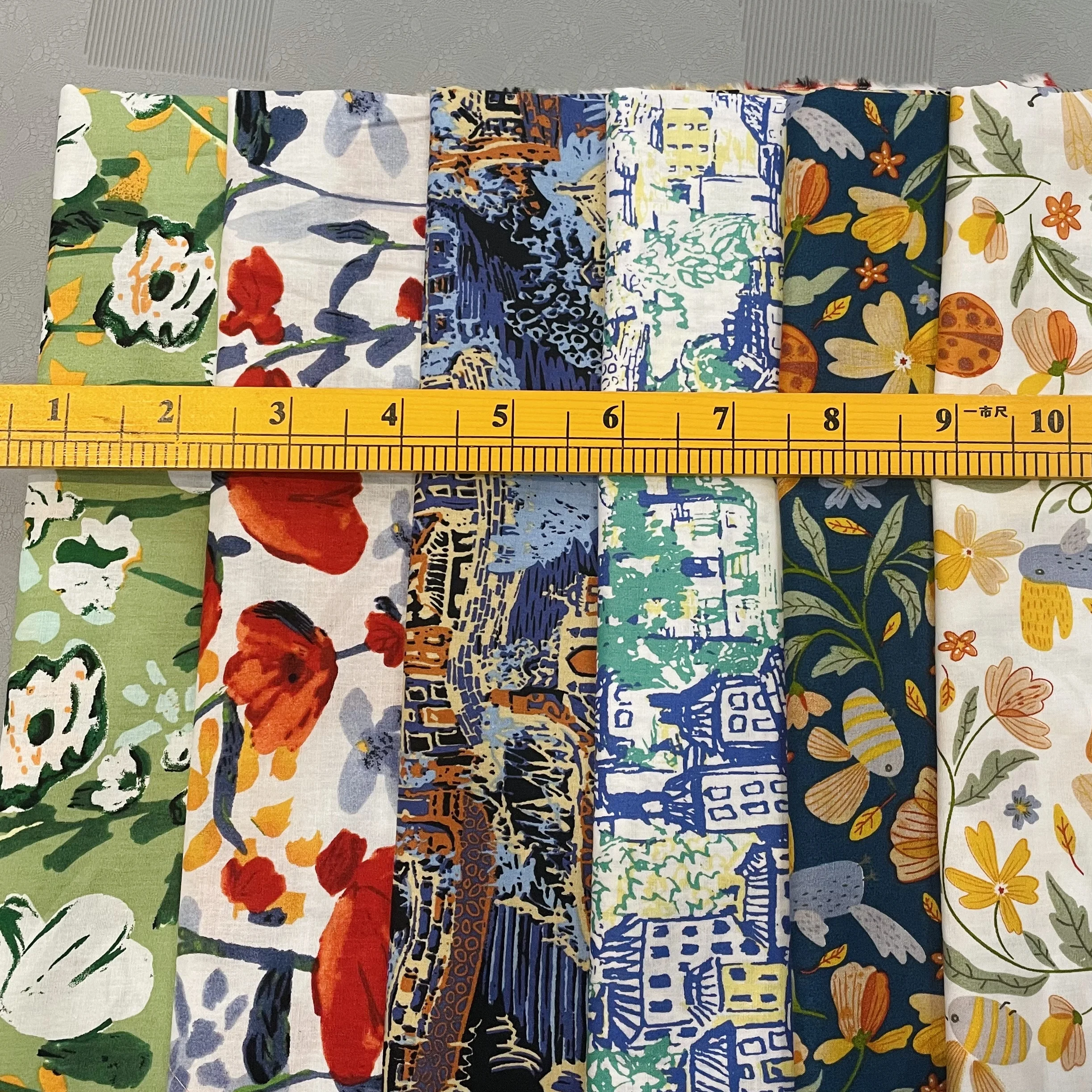 145x50cm 60S Tissun liberty Cotton Fabric For Kids Baby Sewing Cloth Dresses Skirt DIY Handmade Designer Patchwork Meter