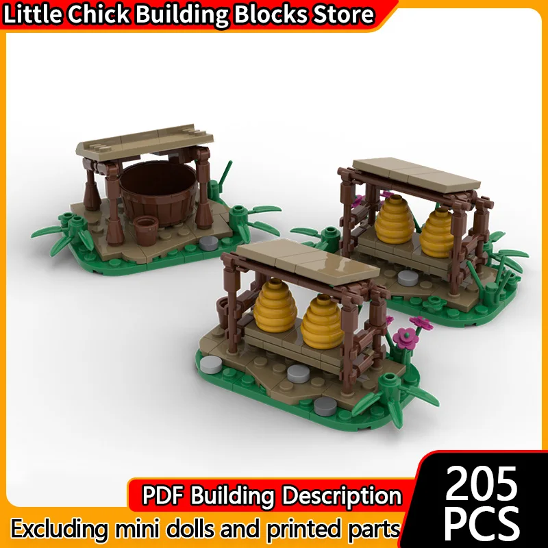 Medieval Castle Model MOC Building Bricks Medieval Apiary Scene Modular Technology Gifts Holiday Assemble Children Toys Suit