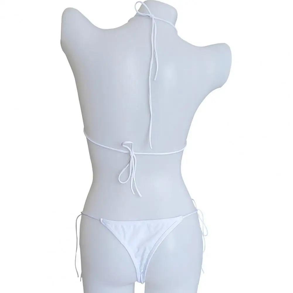 2Pcs/Set Women Bikini Set Ultra-Light Thin Adjustable Straps Bikini Bra Low-rise Swimming Briefs Set Quick Drying Beachwear 2026