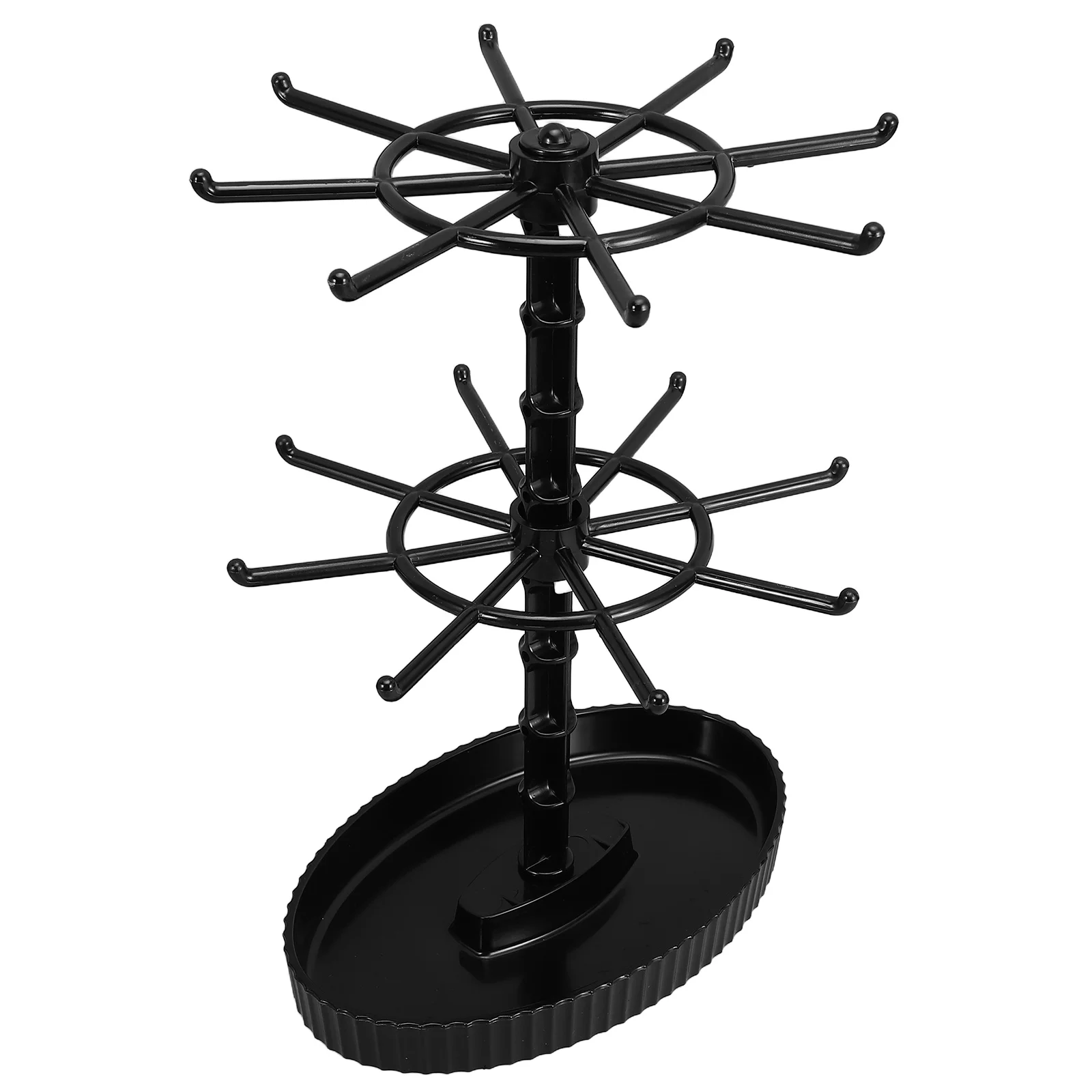 

2-х уровневая вращающаяся подставка для ювелирных изделий - минималистичный органайзер для ожерелья и браслета для спальни, ванной комнаты, путешествий