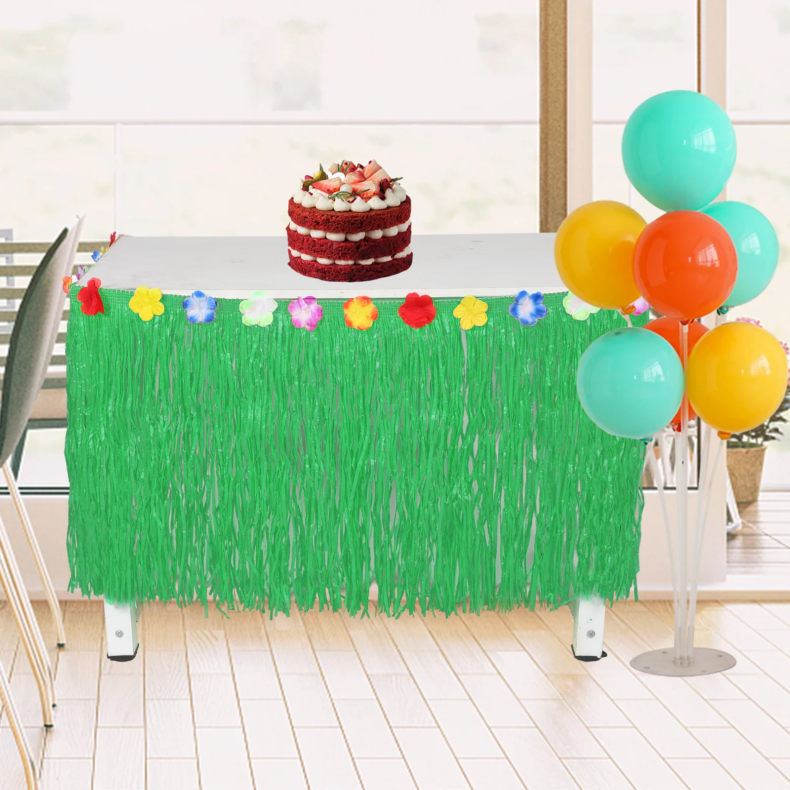 

Hawaiian Luau Table Skirt Tropical Party Decor Beach Table Skirt Hawaiian Party Decorations Luau Supplies Skirts for Tables