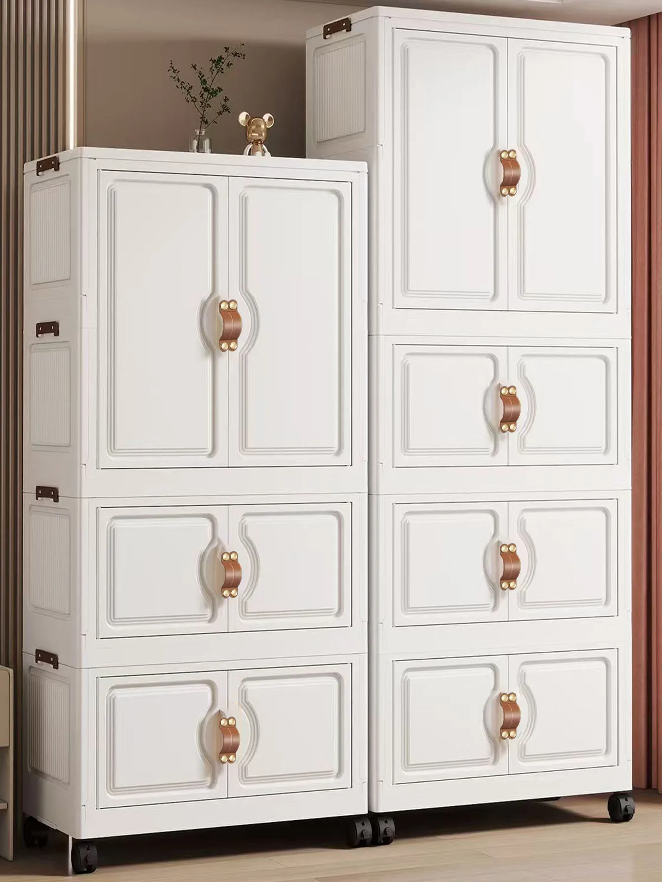 

Simple wardrobe for home use baby and children's clothing organizer baby wardrobe plastic storage no installation storage ca
