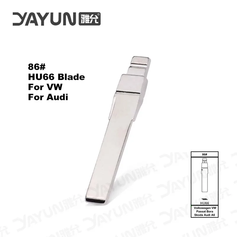 

5/10/10/20PCS Car Key Blade For Audi A6 A4 Q3 TT Skoda Volkswagen (86#) HU66 Uncut Remote Folding Flip Blank
