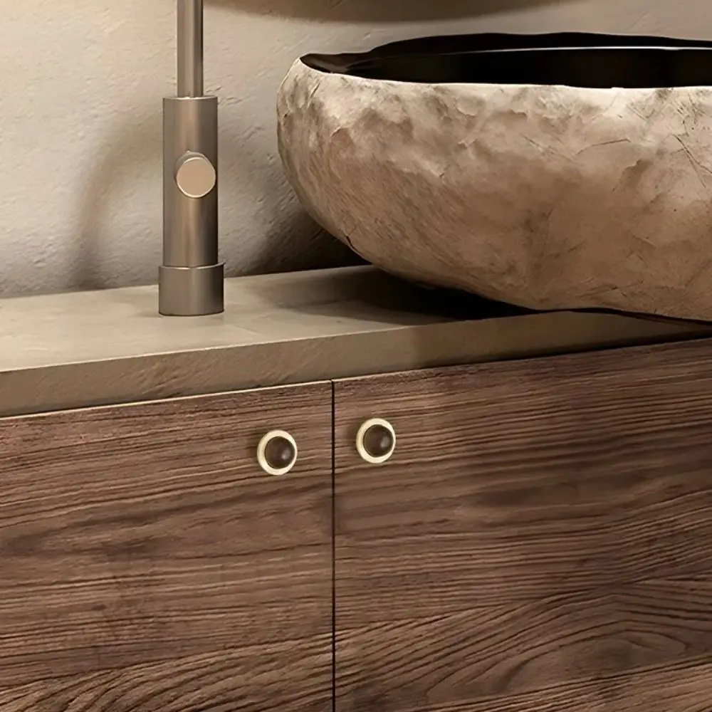 

Brass Brass Cabinet Handles Walnut Vintage Design American Retro Knobs Wooden Luxury Wardrobe Door Handles Wardrobe Pulls