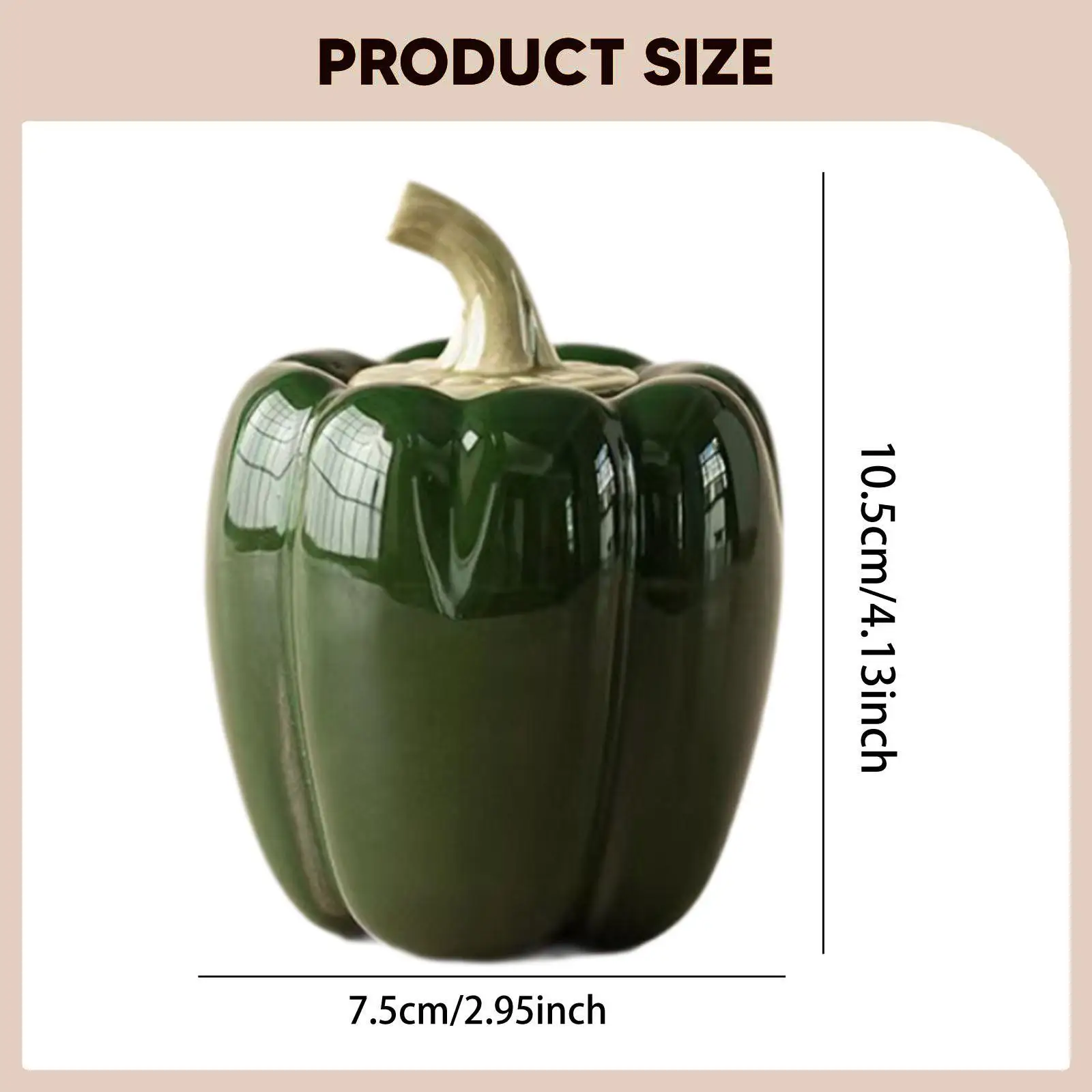 Airtight Jar Storage Container Chili Shape Collectible Creative Vegetable Crafts Multi Function Ceramic Sealed for Home