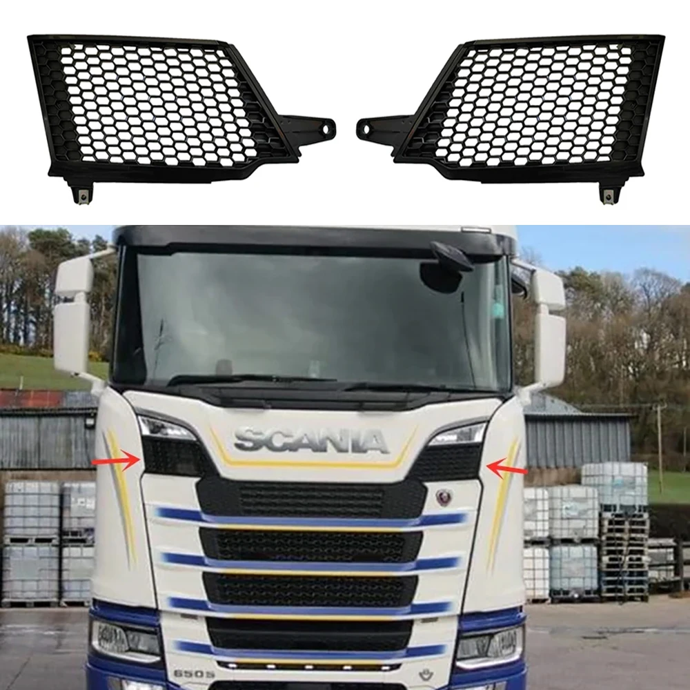 

1 Pair Front Decoration Cover Panel Fit For SCANIA R Series S series R650 S730 S500 Grille Panel Accessories Oem 2307647 2307649