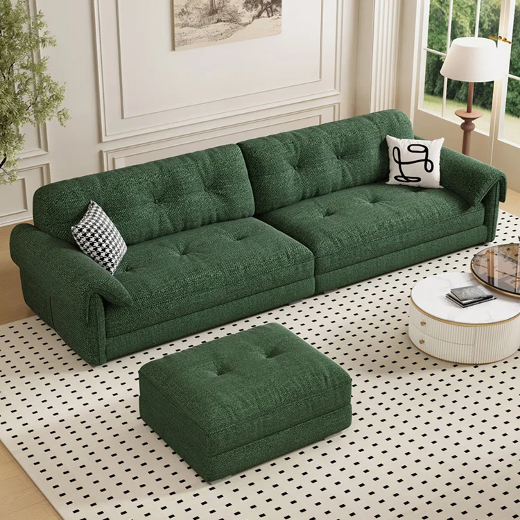 

Nordic Design Luxury Linen Velvet Couch Sitting Room Furniture Home Lounge Living Room Leisure Fabric Sectional Sofa Set