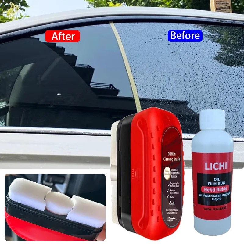 120ML Car Glass Oil Film Remover Glass Polishing Compound Windshield Cleaner Car Glass Polishing Clear Window Auto Detailing