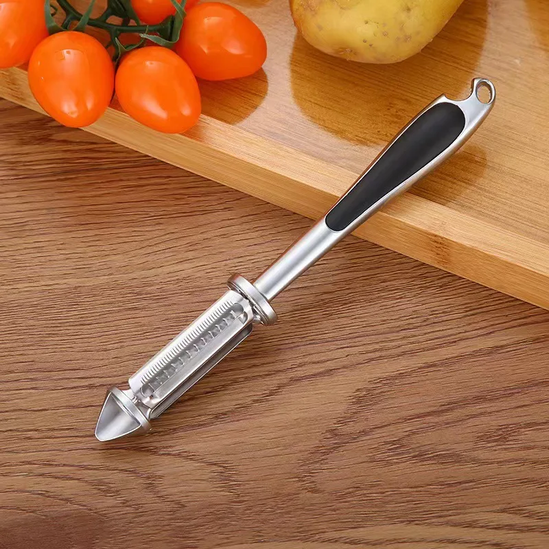 

Zinc Alloy Multifunction Peeler Double Sided Peeler Grater With Sharp Edge And Fast Cutting Speed Hole Digging Design Grater