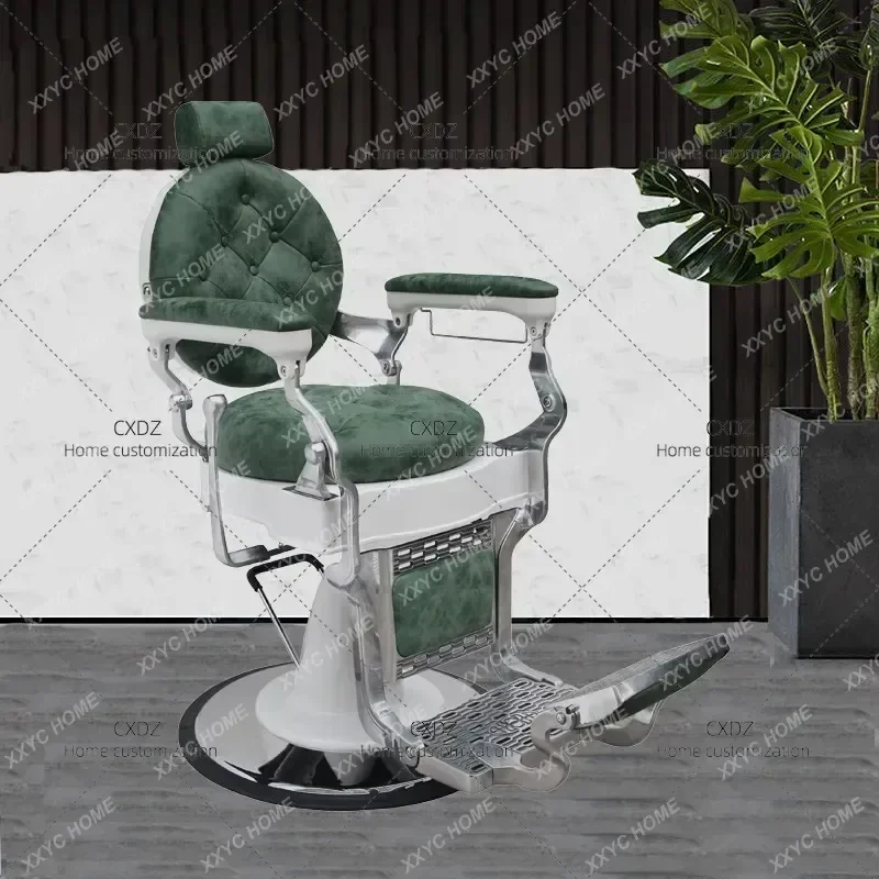 Q8 Retro Barber Chair Large Reclining Haircut Shaving Seat For Men Salon Oil Head Styling Station Professional Barbershop