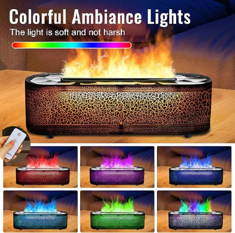 Новейший RGB свет пламени аромадиффузор увлажнитель USB настольный имитация ароматерапии очиститель воздуха с 7 цветами дропшиппинг