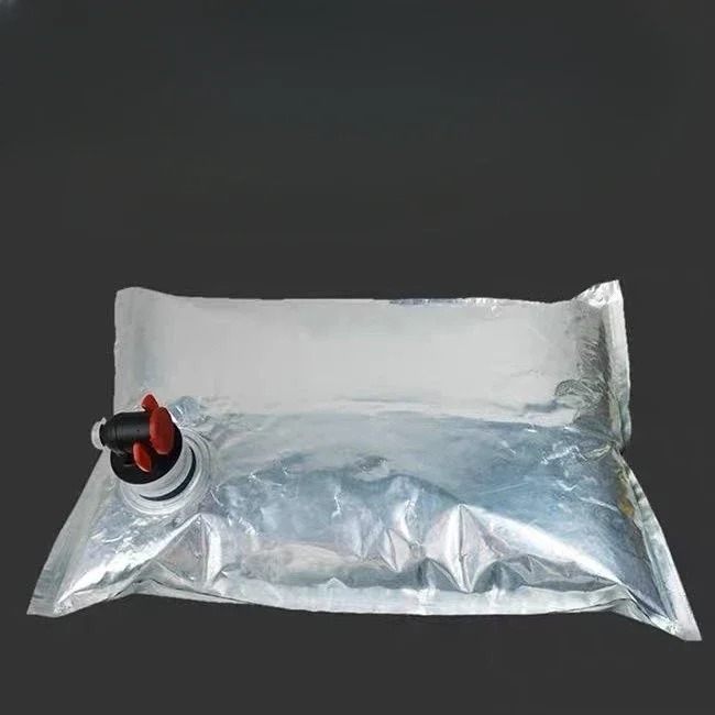 10PCS Red Wine Aluminum Foil Mould Proof Packaging Bag Beer Beverage Transportation Packaging with Valve Tap Liquid Storage Bags