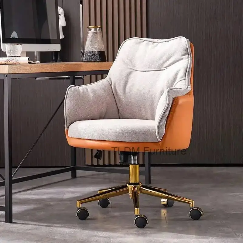 

Metal Craft Computer Chair Office Soft Cushion Office Armchair Ergonomic Backrest Liftable Swivel Chair Study Desk Chairs