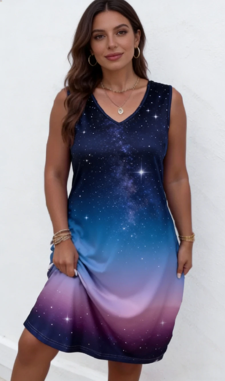 

Summer Women Casual Tank Top Dress With Womens Stylish V Neck Loose Strap Short Dress Beach Bohemian Dress For Women