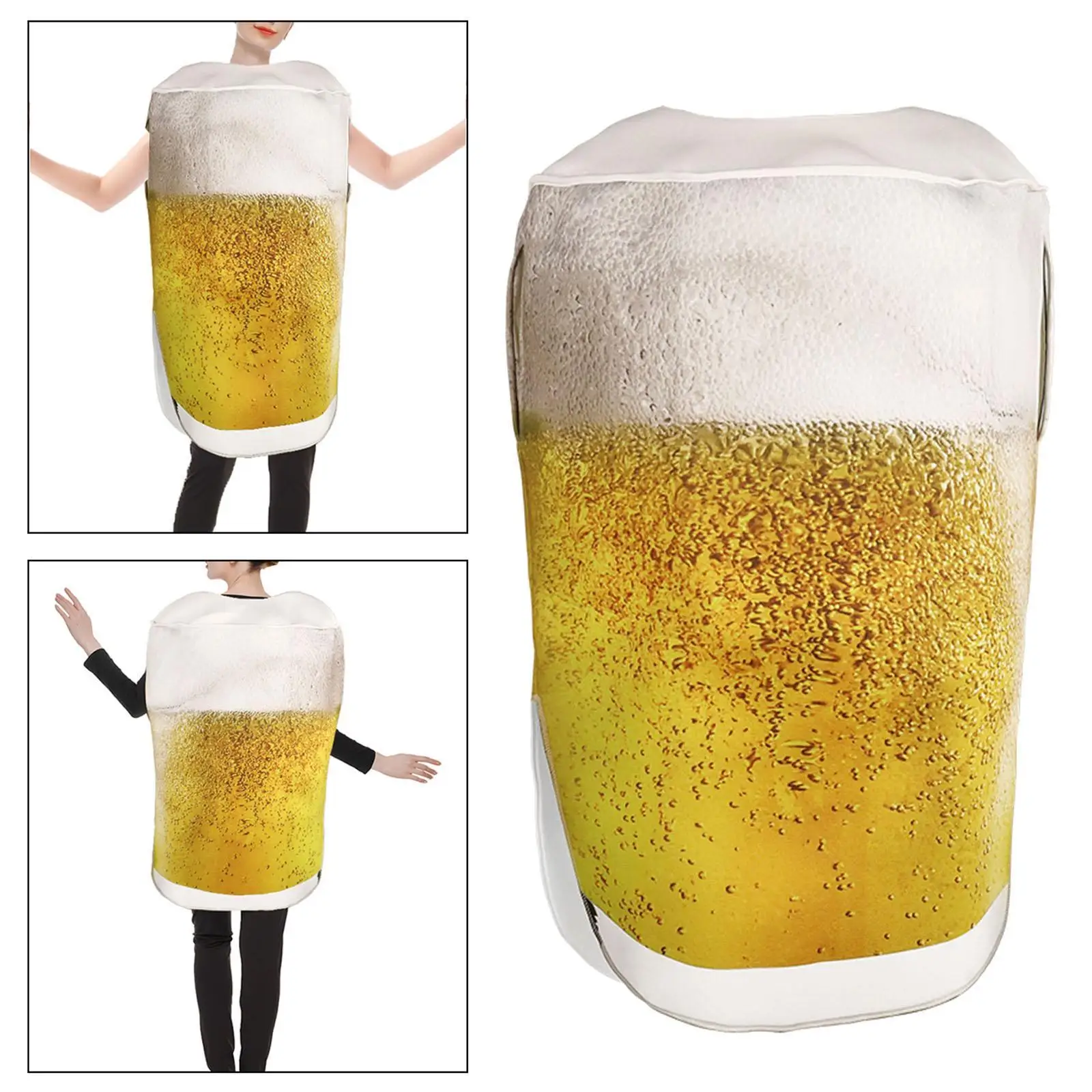 Costume cosplay Beer Cup per feste a tema Oktoberfest per donne e uomini