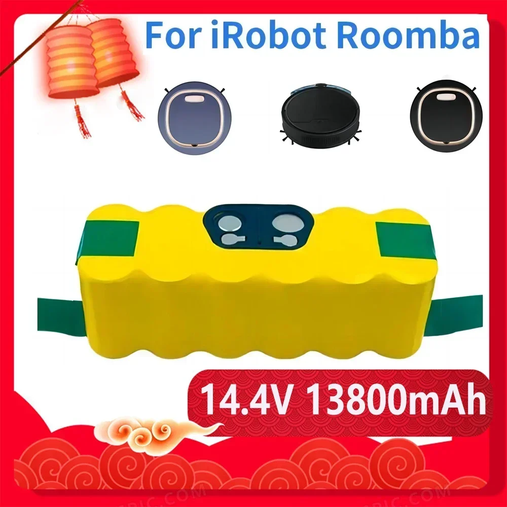 14,4 В, 13800 мАч, аккумулятор для робота-пылесоса IRobot Roomba 500, 600, 700, 800, 900 серии, 14,4 В, 620, 650, 770, 780, 580 аккумуляторов