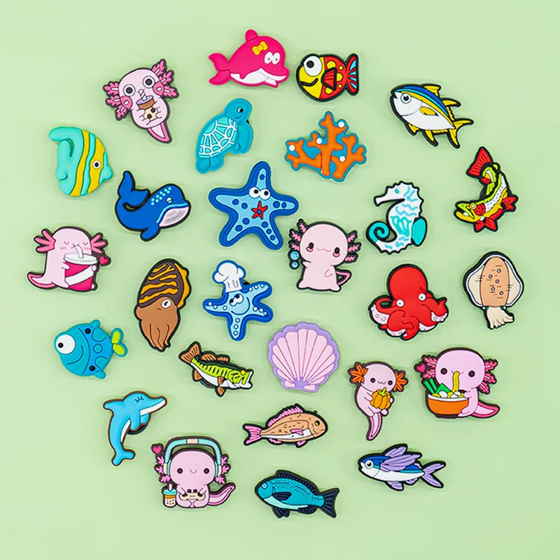 

1pcs Undersea World Fish Shoe Charms for Women Girls,Sea Shell Shoe Decorations Accessories Pins for Men Kids Clog Buckles Gifts