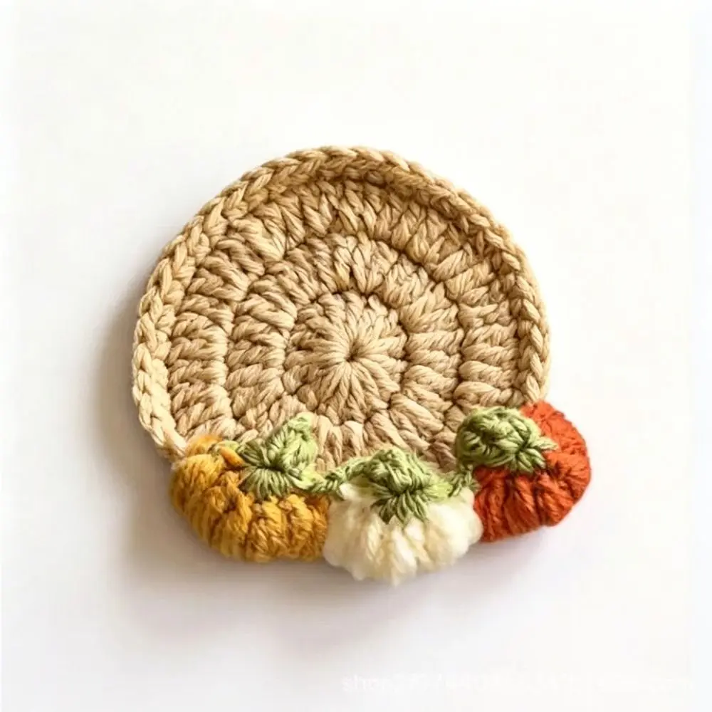 Handmade Crochet Craft Crochet Animal Coaster Soft Knitted Animal Shape Design Cute Cartoon Cup Mat Creative Cartoon Style
