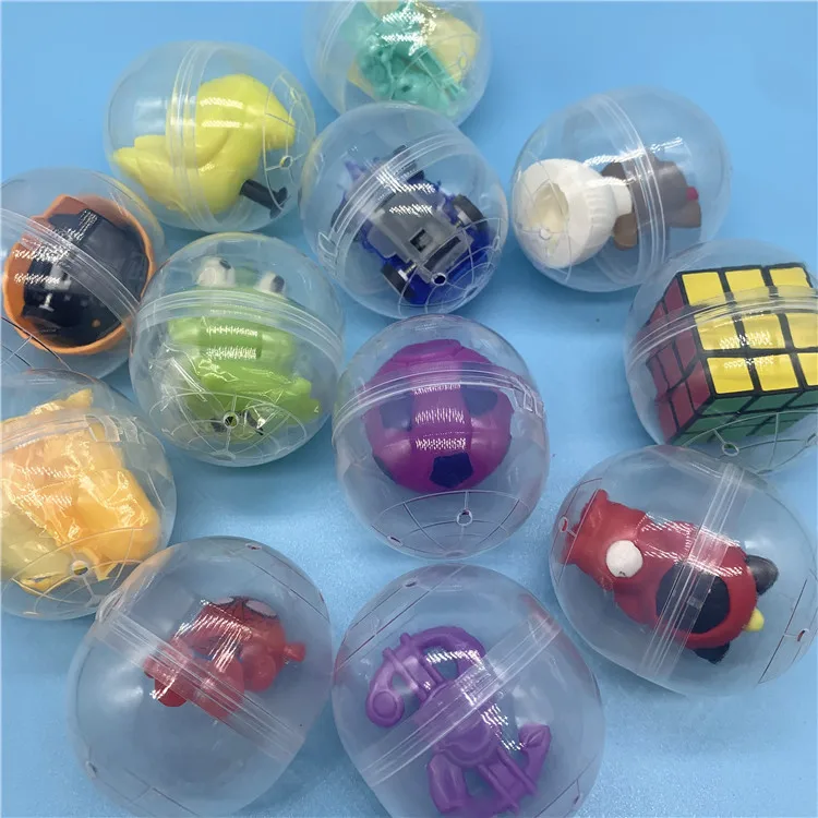 10PCS 47X55MM Transparent Oval Surprise Egg Capsule Toys Fun Leisure Mini Figure Model Toys Reward Gifts For Kids