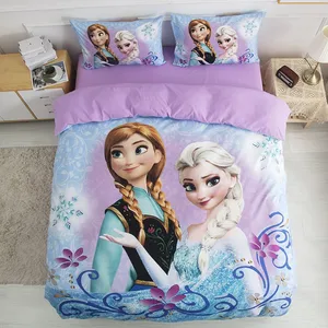 Disney Purple Bed Set Elsa Princess Rapunzel Bella đặt em bé Covery Childs Girls Bed Breard 10 Bán hàng chính Edredom Frozen Cover - 5