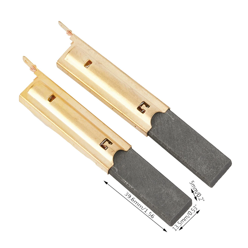 Washing Machine Motor Carbon Brush Set Matching L94MF7 Specifications 5x13.5x39.6mm Two-Piece Kit for Routine Motor Service