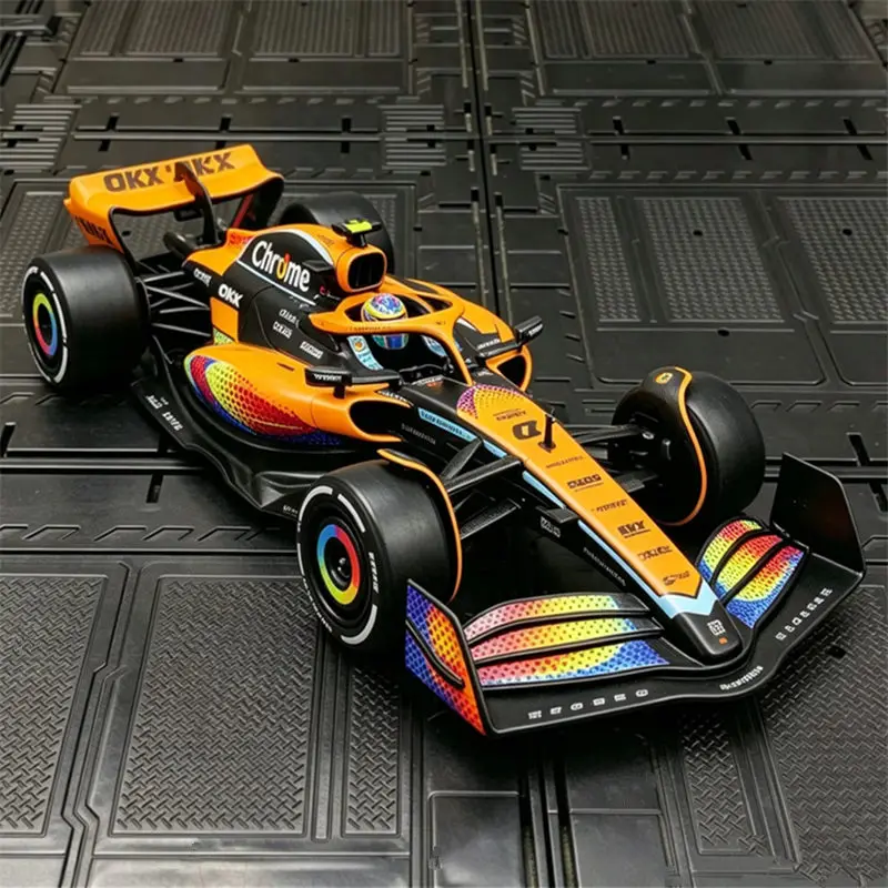1:24 2023 McLaren MCL60 Abu Dhabi Gran Premio de F1 4 #   Lando Norris # Modelo de Auto de Carreras de Aleación con Diseño Especial de 81 Oscar Piastri
