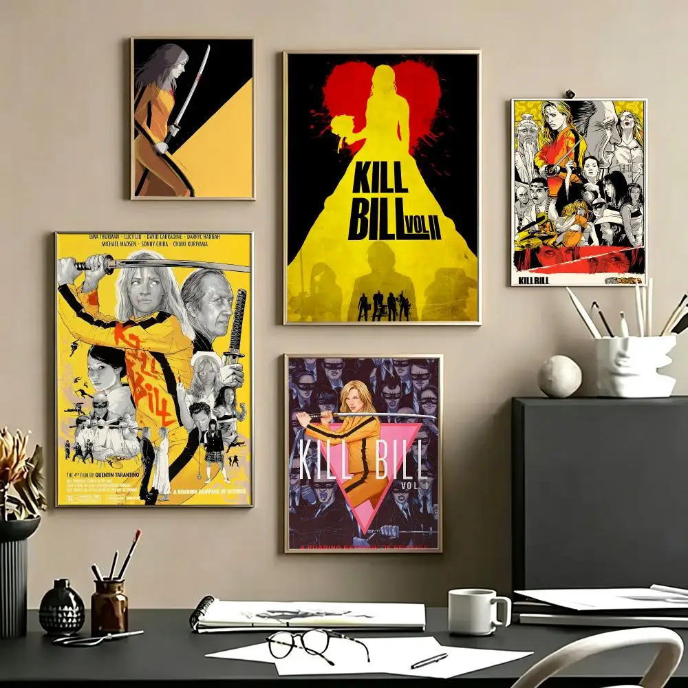 movie Kill Bill Poster Poster HD Self Adhesive Waterproof Art Print Wall Decor for Bedroom Living Room Home Gift