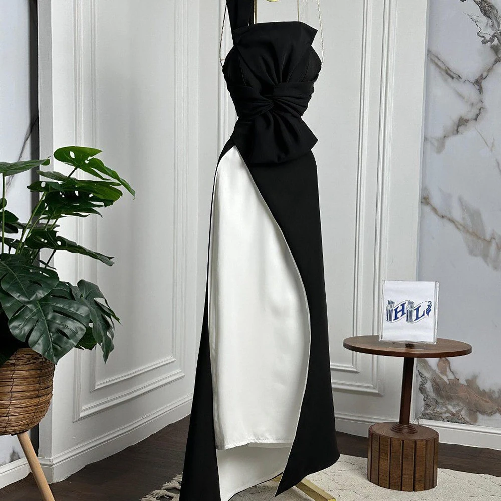 فساتين سهرة مخصصة على شكل حرف a بطول الأرض بكتف واحد بدون أكمام فستان حفلات أنيق مطوي بسيط ثنيات كاجوال للحفلات