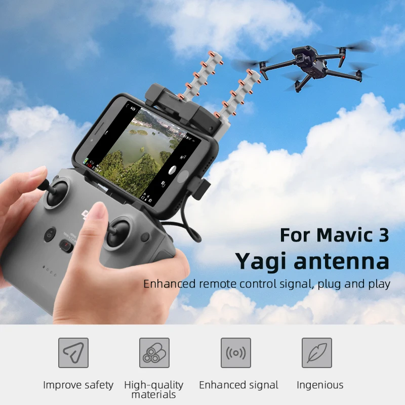 هوائي Yagi 5.8 جيجا هرتز لـ DJI NEO/Mini 4K/4 Pro/Mavic3/Air 2 موسع نطاق معزز للإشارة RC-N1/2/3 ملحقات وحدة التحكم عن بعد