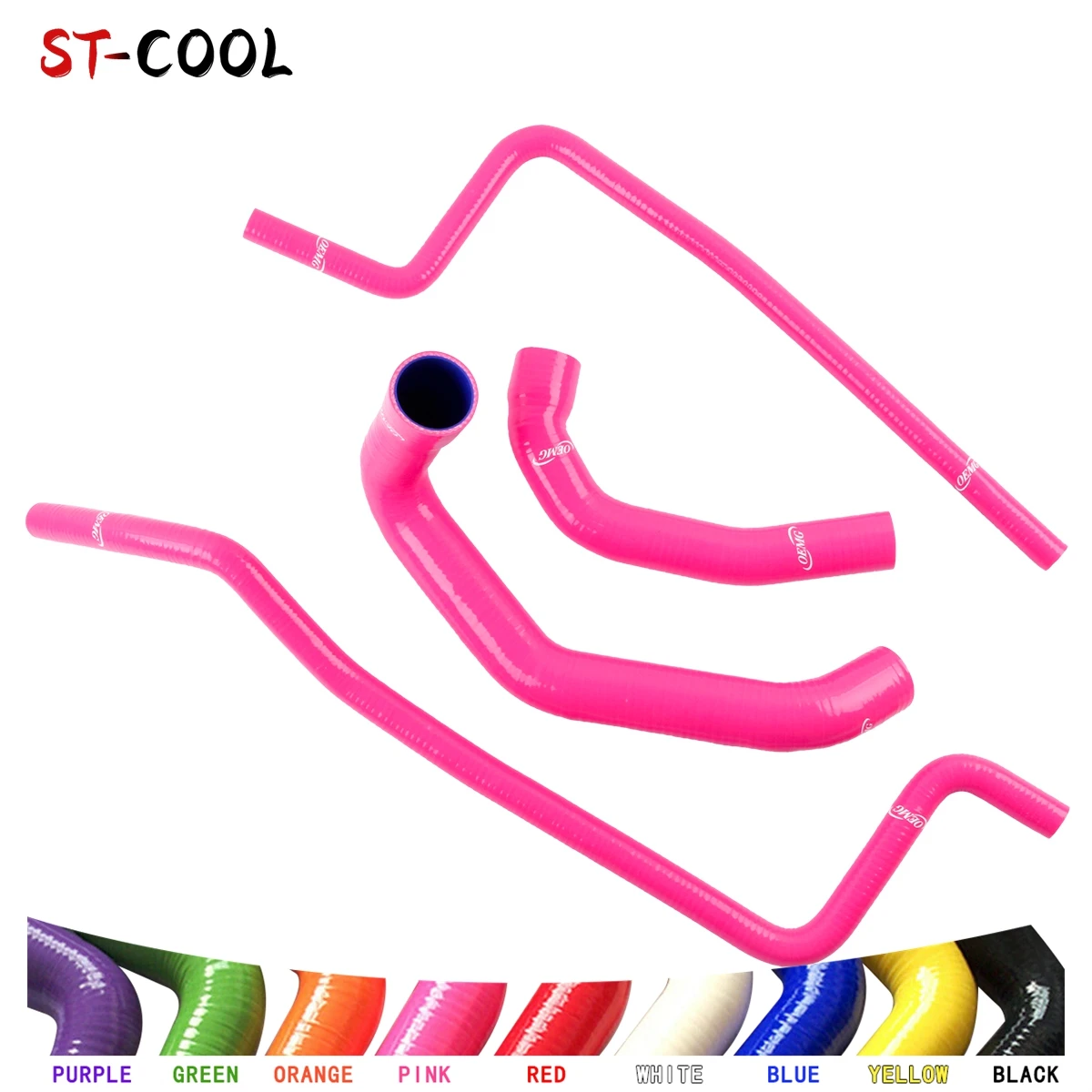 For 1997-2006 Jeep Wrangler TJ 4.0L LHD Radiator Hoses 1998 1999 2000 2001 2002 2003 2004 2005 Silicone Tubes Kit 4Pcs 11 Colors