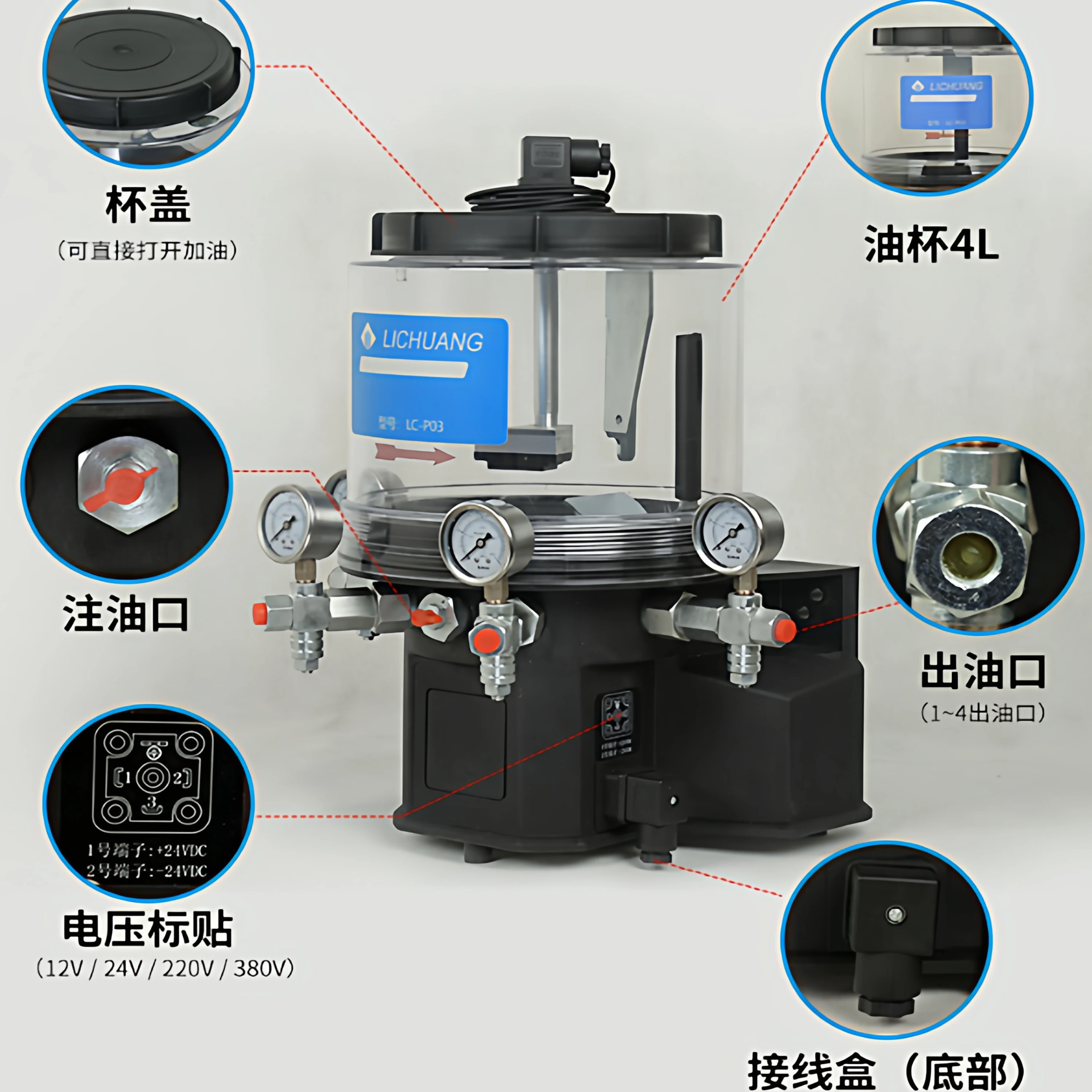 Electric grease pump mixer engineering machinery grease pump 24V220V380V12V fully automatic