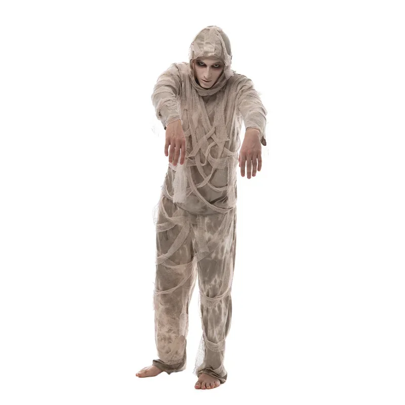 2024 Nieuwe Familie Halloween Horror Mummie Wrap Outfit Cosplay Volwassen Enge Egyptische Mummie Kostuum Carnaval Easter Purim Kostuum