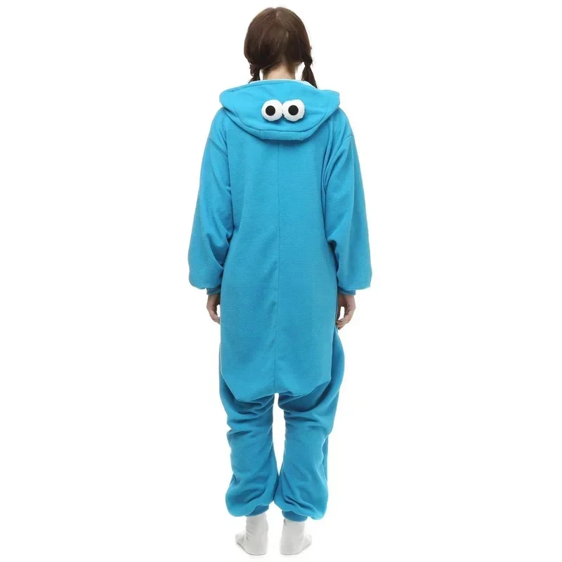 ABC123HKSNG New Animal Adult Elmo Sesame Cookie Kigurumi Pajamas Monsters Family Party Fleece Onesies Cosplay Costum4,b;6.k,9/g' - view 2