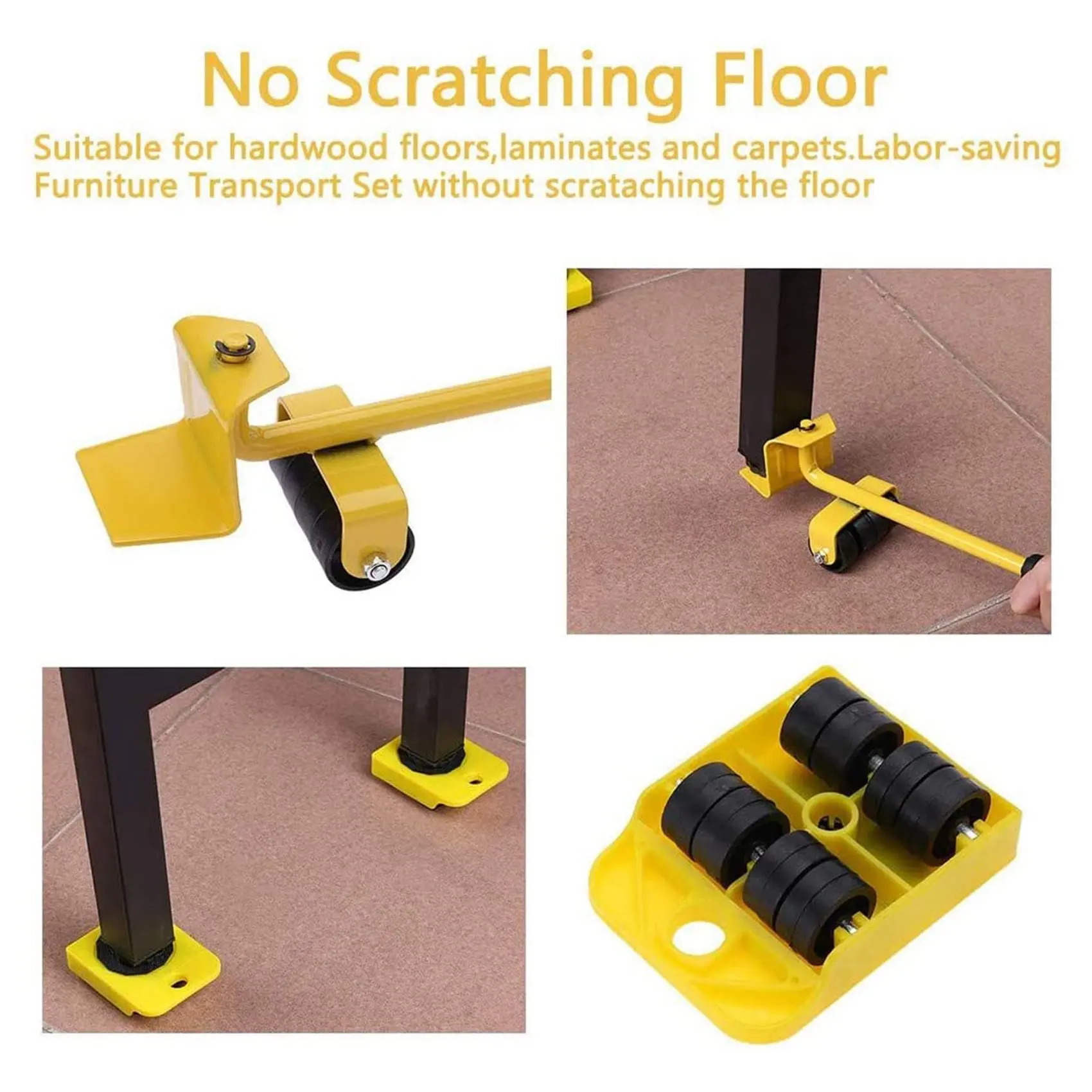 Furniture Sliding Tool Kit, Furniture Mover, Household Appliance Roller, Furniture Lifter-[Jyqn A78G]