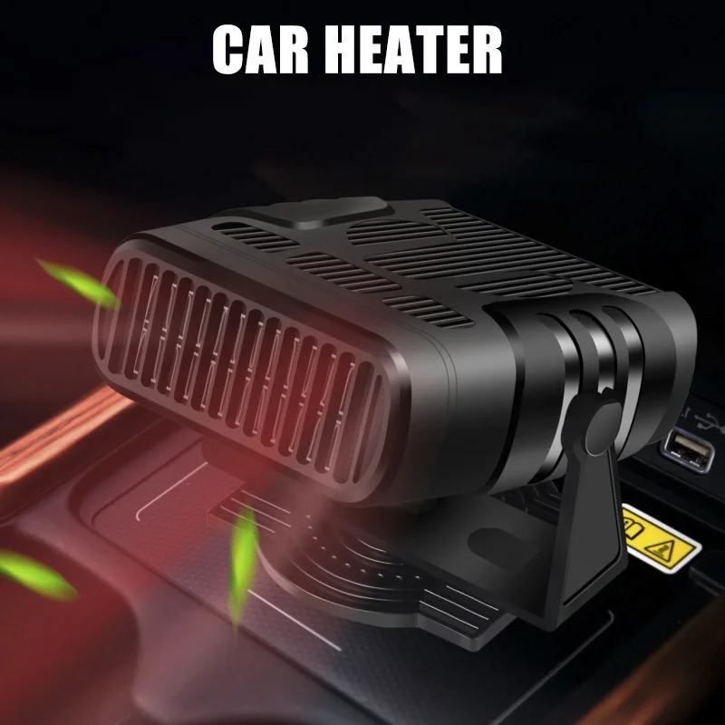 Car Fast Heating Heater Fan Defogger Vehicle-Mounted Dual-position Electric Heating Fan for Enjoy the Warmer Driving